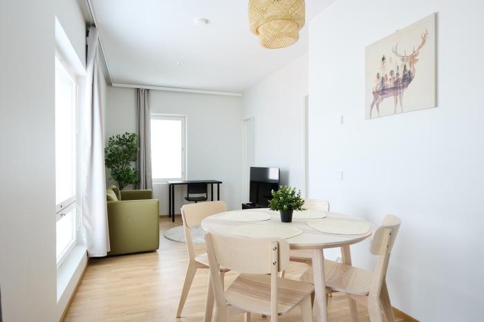 Fresh two-room apartment next to Logomo & train station