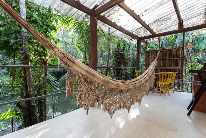 Casa de Campo c Lareira Externa, Rede e Lago