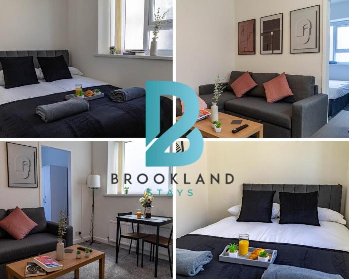 One Bedroom Flat by Brookland Stays Serviced Accommodation Short Lets Blackpool with Free WiFi