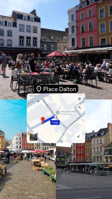 Cosy 50m2 moderne avec terrasse, spa et sauna communs, à 2 pas de la Place Dalton