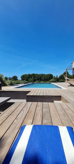 Chambre indépendante vue vignes et mer