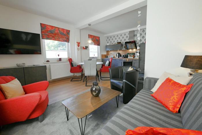 Upland-Flair Ferienwohnung ABENDROT im Zentrum!