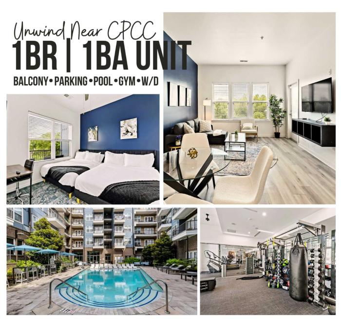 Urban Comfort 1BD Sleeps 6 DT 5 Min Gym & Parking