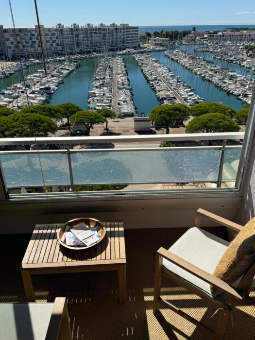 Carnon Plage, Vue panoramique sur mer port proche Parc Expo