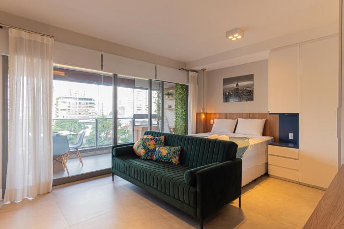 Éden Studio - Apartamento das Estrelas - Vaga, Wi-Fi, e Piscina no Brooklin