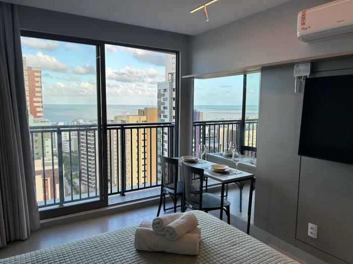 Bela Hospedagem - #1701 Simple Manaira, linda vista da cidade e do mar