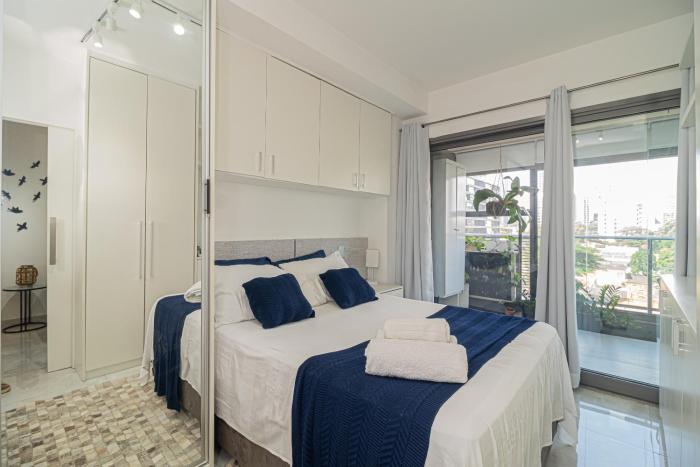 Cozy Studio - Ar Condicionado, Vaga, Piscina, Academia no Brooklin