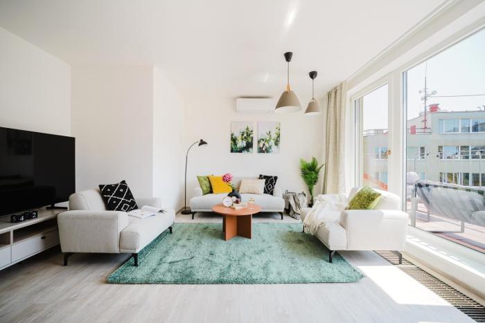 Prague Days - Top Floor Apartments with Terrace & AC near Vyšehrad Castle