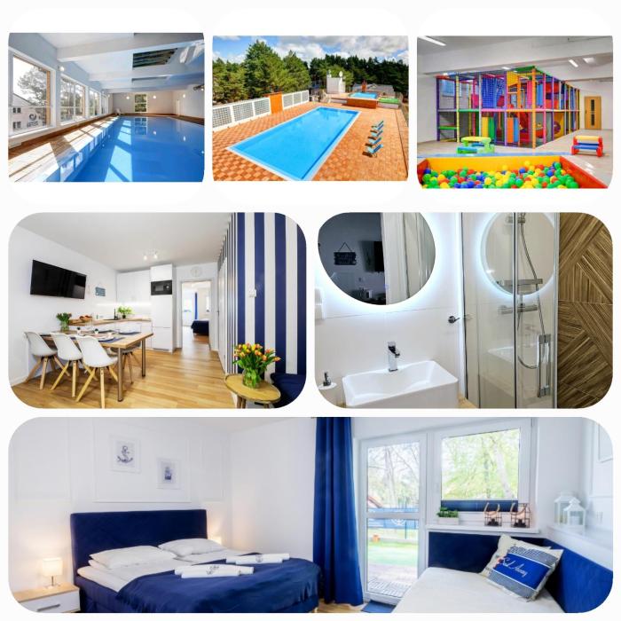 Apartament 12B Niebieskie Apartamenty z basenem krytym, odkrytym, salą zabaw, animacjami