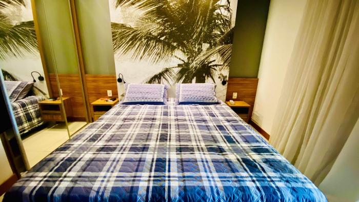 Apartamento confortável, climatizado, ótimo local.