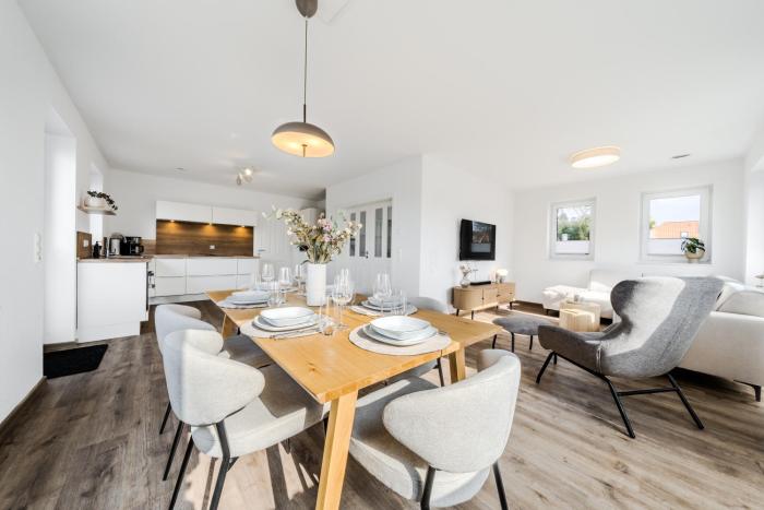 Küsten Suite Haus Grachtenwinkel direkte Wasserlage, 2 Terrassen, 106qm, Neubaugebiet