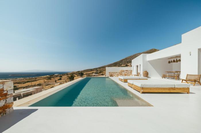 Sea view - Luxury Pool Villa - Golden Beach, Paros