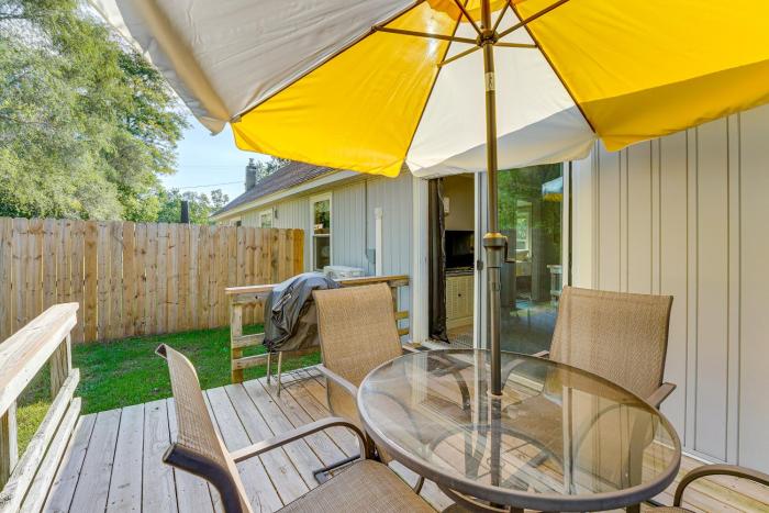 Wayland Retreat with Deck Walk to Downtown!