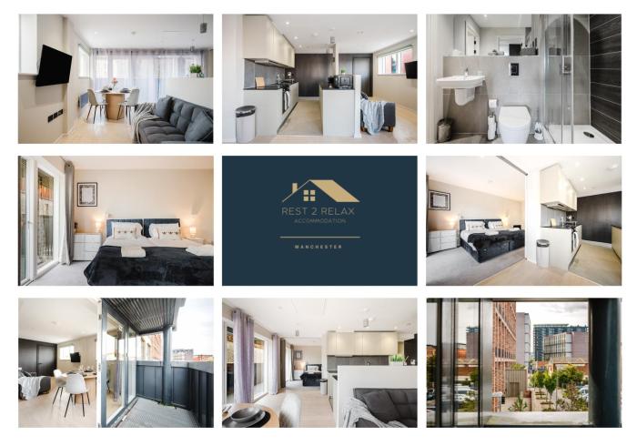 2 Bed Modern Flat, Castlefield, CityCentre, Parking, Self-checkin, Sleeps 4, Balcony, Wifi, City views