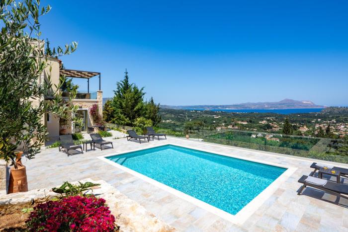 Villa Anthos - Superb panoramic sea and hill views with private pool