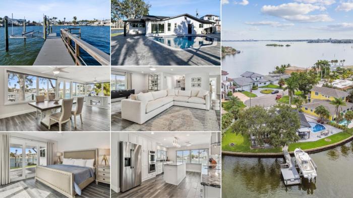 Waterfront Home with Heated Pool 2 Miles from Beaches