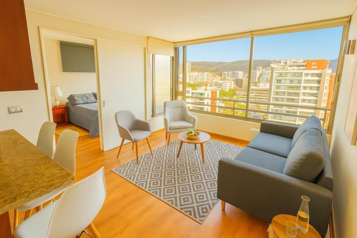 Departamento en mejor ubicación de Viña piscina climatizada y parking privado