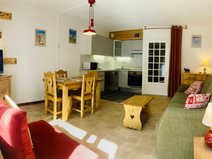 **Studio cabine 4 pers, sud, proche télécabine Crêt de la Brive, centre Valloire** - FR-1-263-19