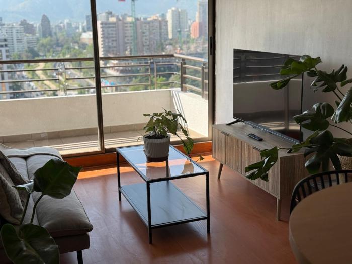 Las Condes Skyline View of Cerro Manquehue