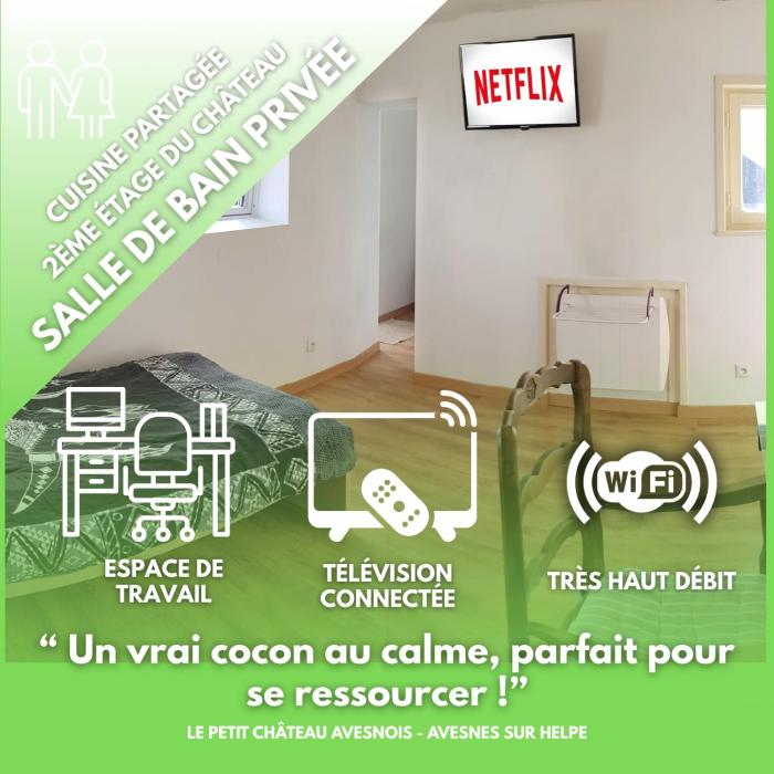Le petit Château Avesnois - studio pour 1 personne - Cuisine Partagée