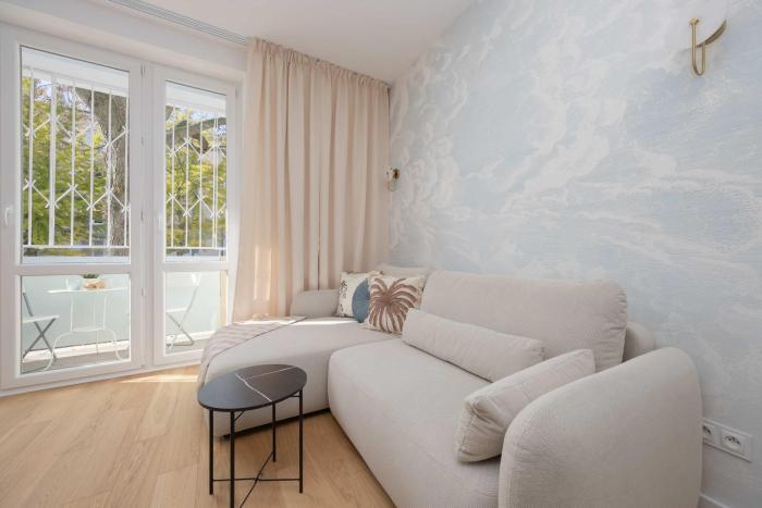 Family Apartment in Saska Kępa Bright & Functional Interiors with Balcony by Noclegi Renters