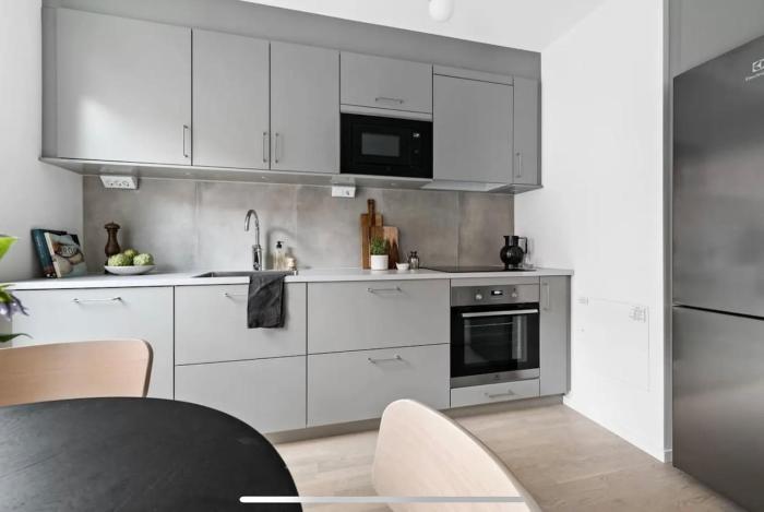 Bright and modern studio with a great location