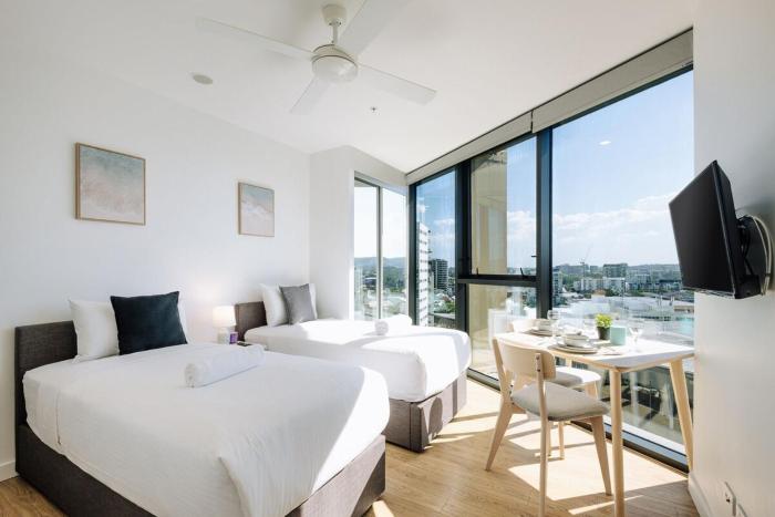 Twin Studio Retreat with Views at Brisbane One