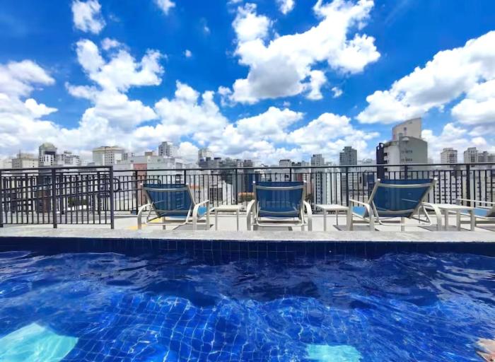 Hello higienopolis, piscina, cama macia a 8 min do metro