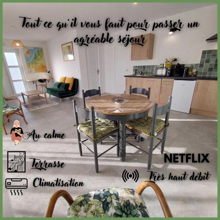 Maison Les Blés dOr, plain-pied, Wi-Fi, parking privé