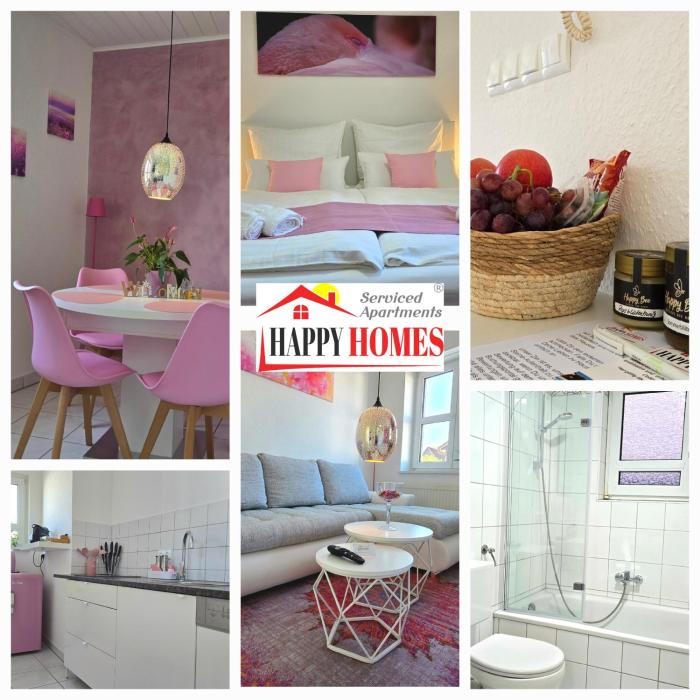 HAPPY HOMES PINK - Dein Design-Apartment mit WOW-Effekt - Netflix - WLAN - Parkplatz