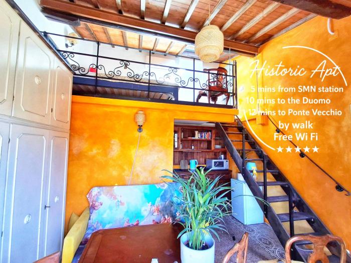 Cozy Studio Attic at Historical Centre of Florence 5 mins SMN and 7 Duomo
