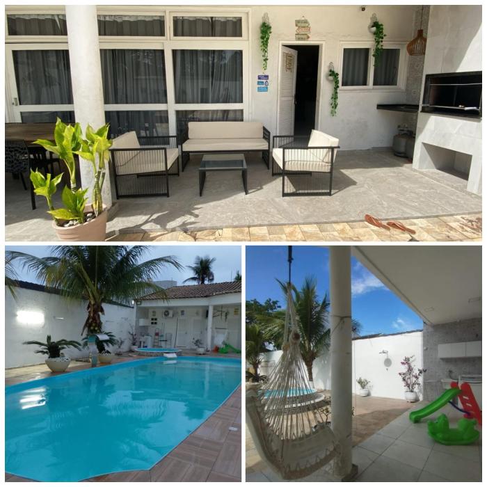 Casa Guarujá Esquina com Beira mar com Piscina grande na Enseada Pé na areia 50 metros