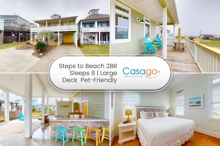 Retreat Steps to Beach Large Deck Family Fun