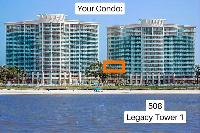 Spacious Beachview End Unit in Legacy Tower 1-508 - 3 bedroom 3 bath condo