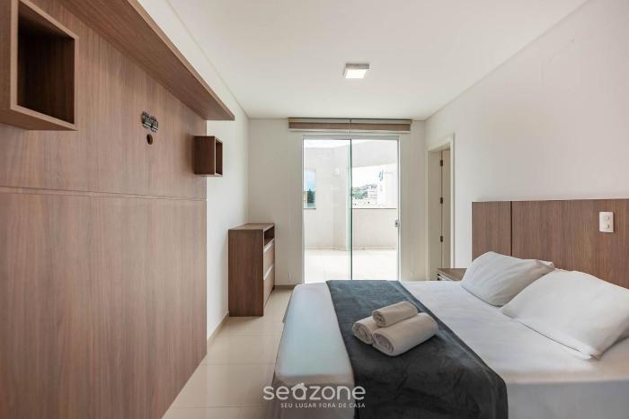 Apto c varanda e churrasq. a 250m do Mar MRS0402