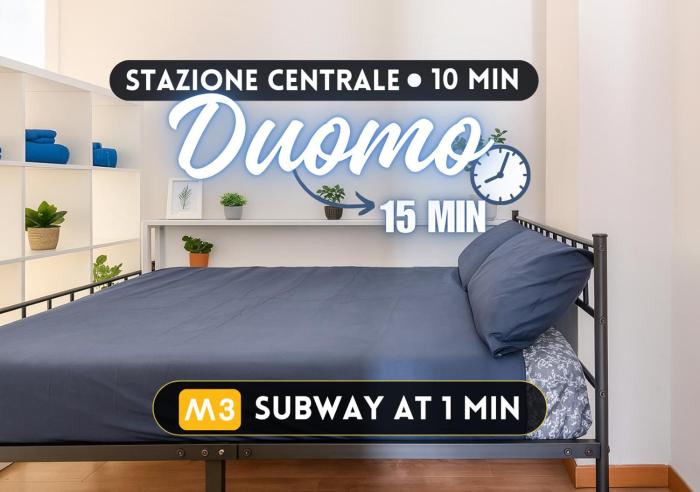 DUOMO a 15 min - Casa Accogliente - METRO M3 a 150m