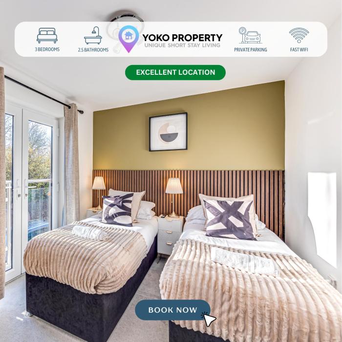 Hunsbury House - Excellent Location - Free Parking, Self-Check-In, SkyTV and Fast Wifi by Yoko Property