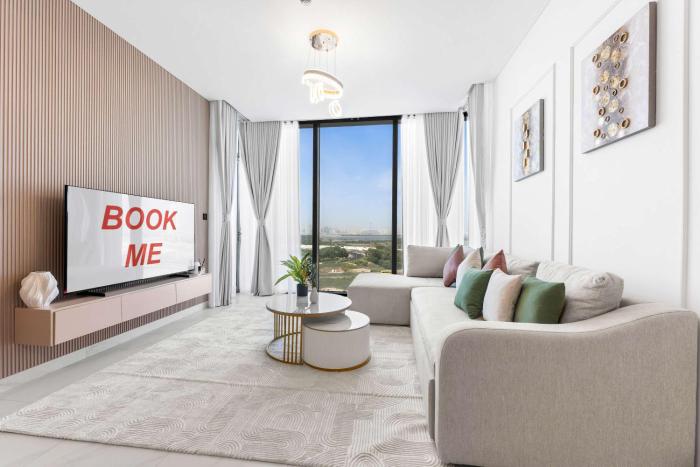 StayShort - 3 Bed in Meydan Sleeps 5 with Dubai Skyline View