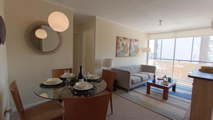 Depto en condo, 1D 1B, aire estacionamiento, full