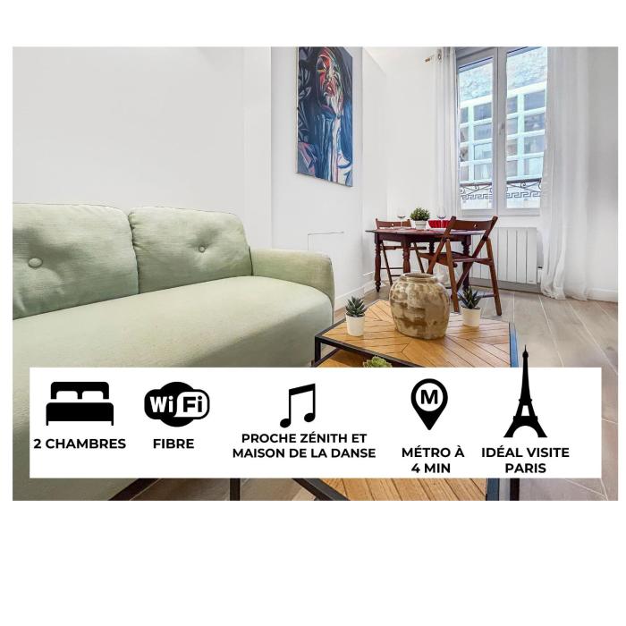 Appartement rénové, proche métro et canal
