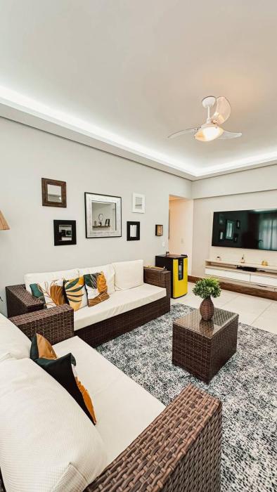 Apartamento Guarujá, Frente Mar! Pé na Areia, TOP!