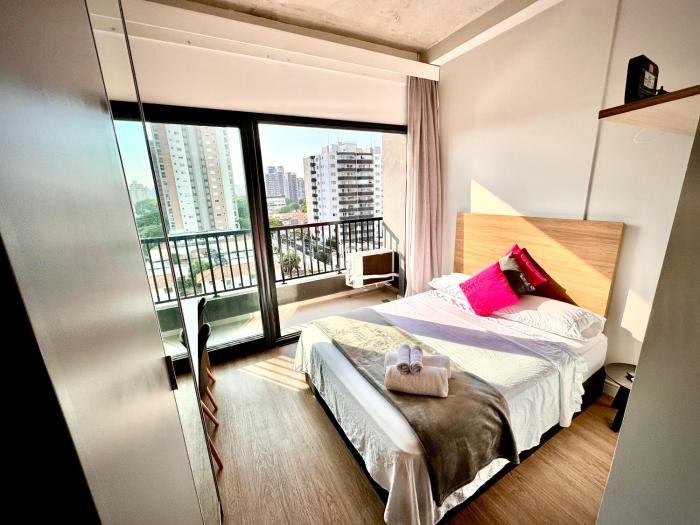 Studio Novíssimo Vila Olímpia Premium! Academia Spinning CoWorking Beach Tennis Lavanderia Sala de Massagem! 9 min Congonhas