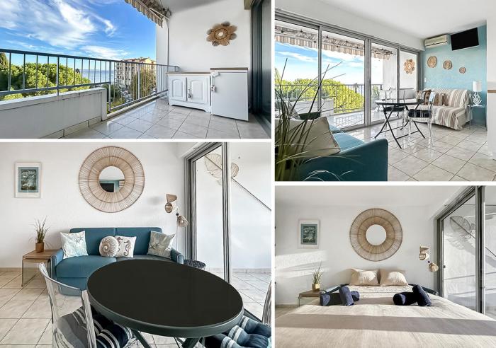 Studio vue sur mer et Îles du Levant