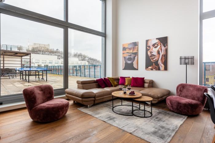 Stylish penthouses featuring a terrace in Prague