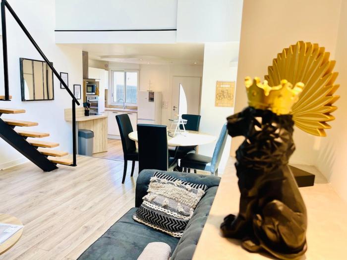 Loft de charme avec parking, jardin et terrasse