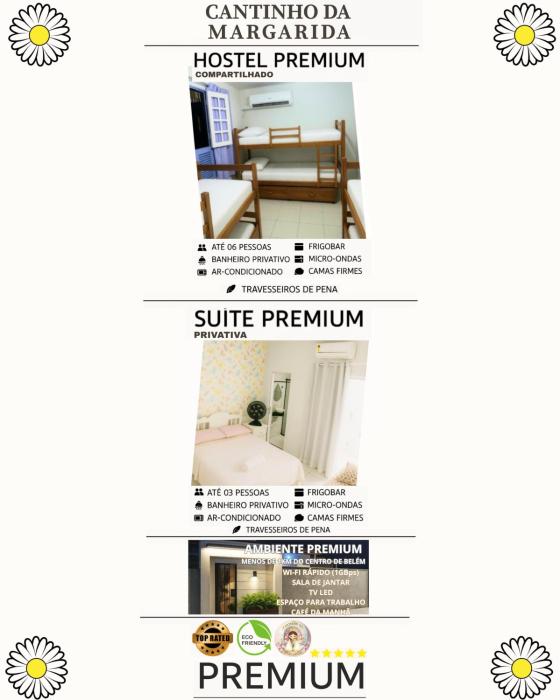 ꕥ Cantinho da Margarida ꕥ Hospedagem & Hostel Premium - 03 Opções - SUÍTE Privativa, CAMAS Hostel ou Meia CASA - 1 Km do CENTRO de Belém, Hangar, UFPA, Turismo e Eventos - Máximo CONFORTO com Wi-Fi Ultra Rápido e Café da Manhã Grátis! - 
