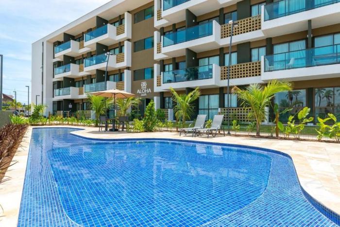 Mana Beach Flat completo - 2 quartos 2 banheiros 2 vagas garagem com vista para o mar e piscinas