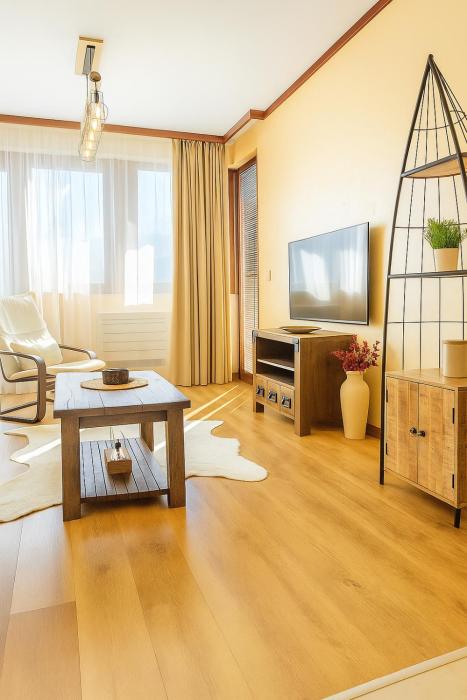 Forest nest Cozy apartment white balcony on the hill