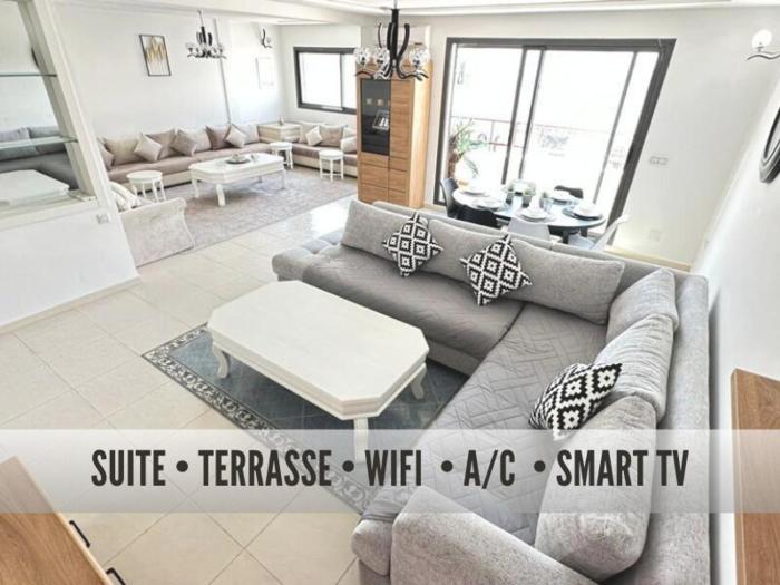 Spacious Sea View Apartment, Near Tangier Corniche