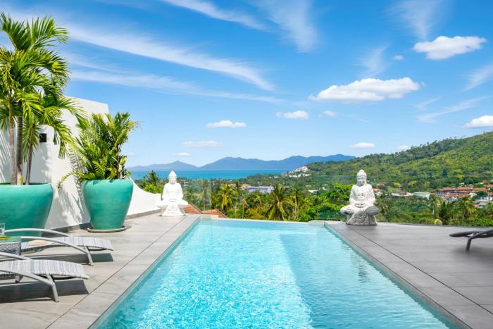 Villa SAYAM, vue mer panoramique & piscine infinity privée à Bophut